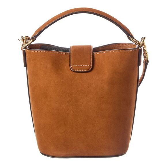 Celine Louise Mini Leather Bucket Bag, Brown - Picture 2 of 4